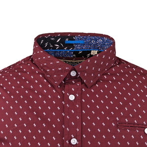 D555 S/S Shirt - Dunstable (101504) - Burgundy 2