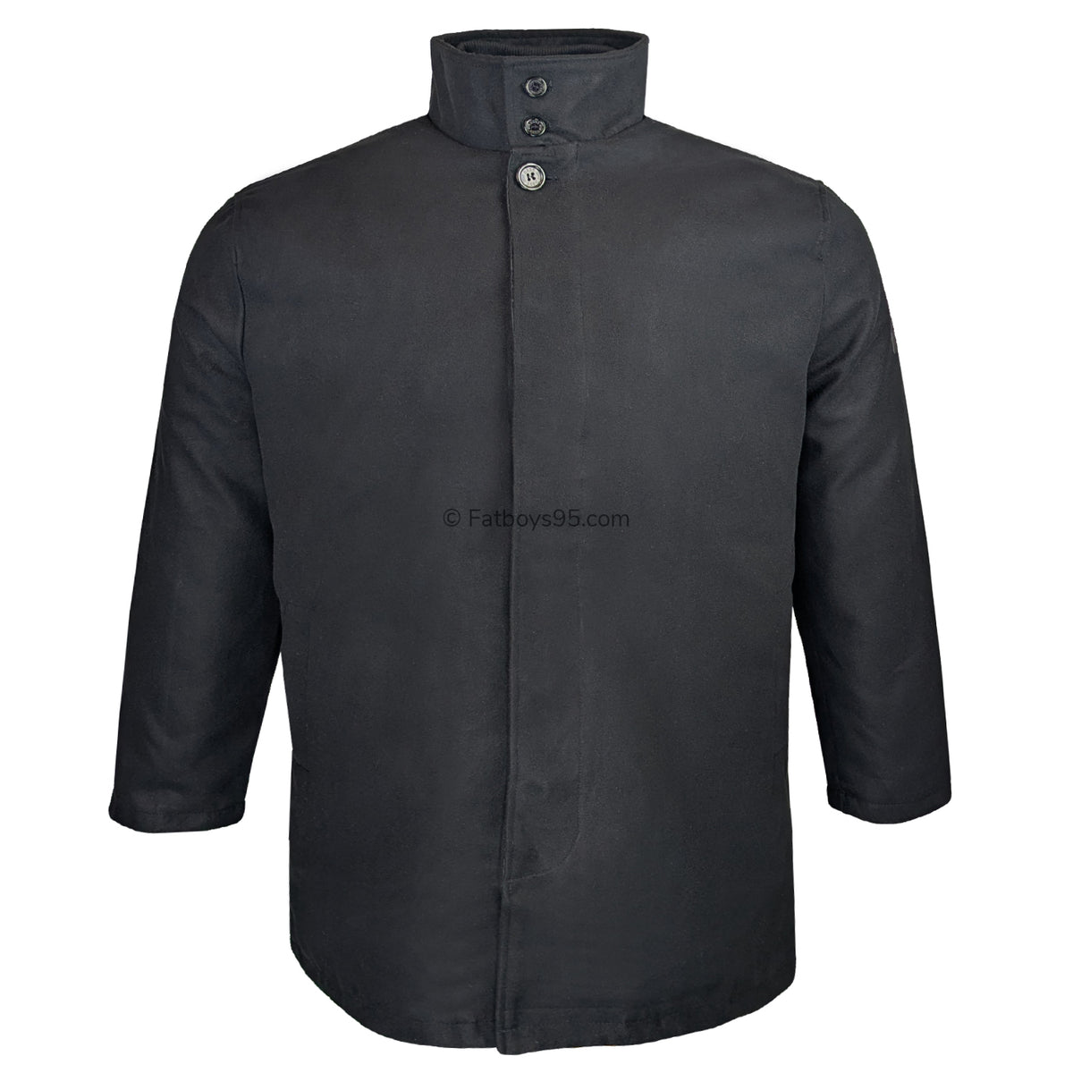 D555 Melton Overcoat - Elton (302006) - Black 4