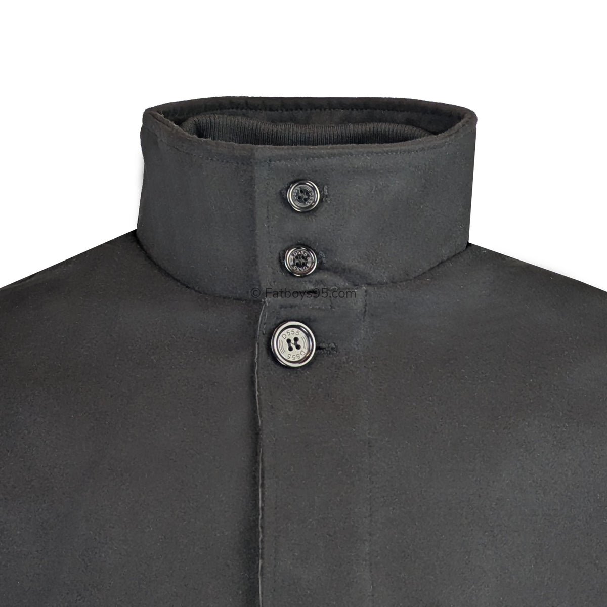 D555 Melton Overcoat - Elton (302006) - Black 5
