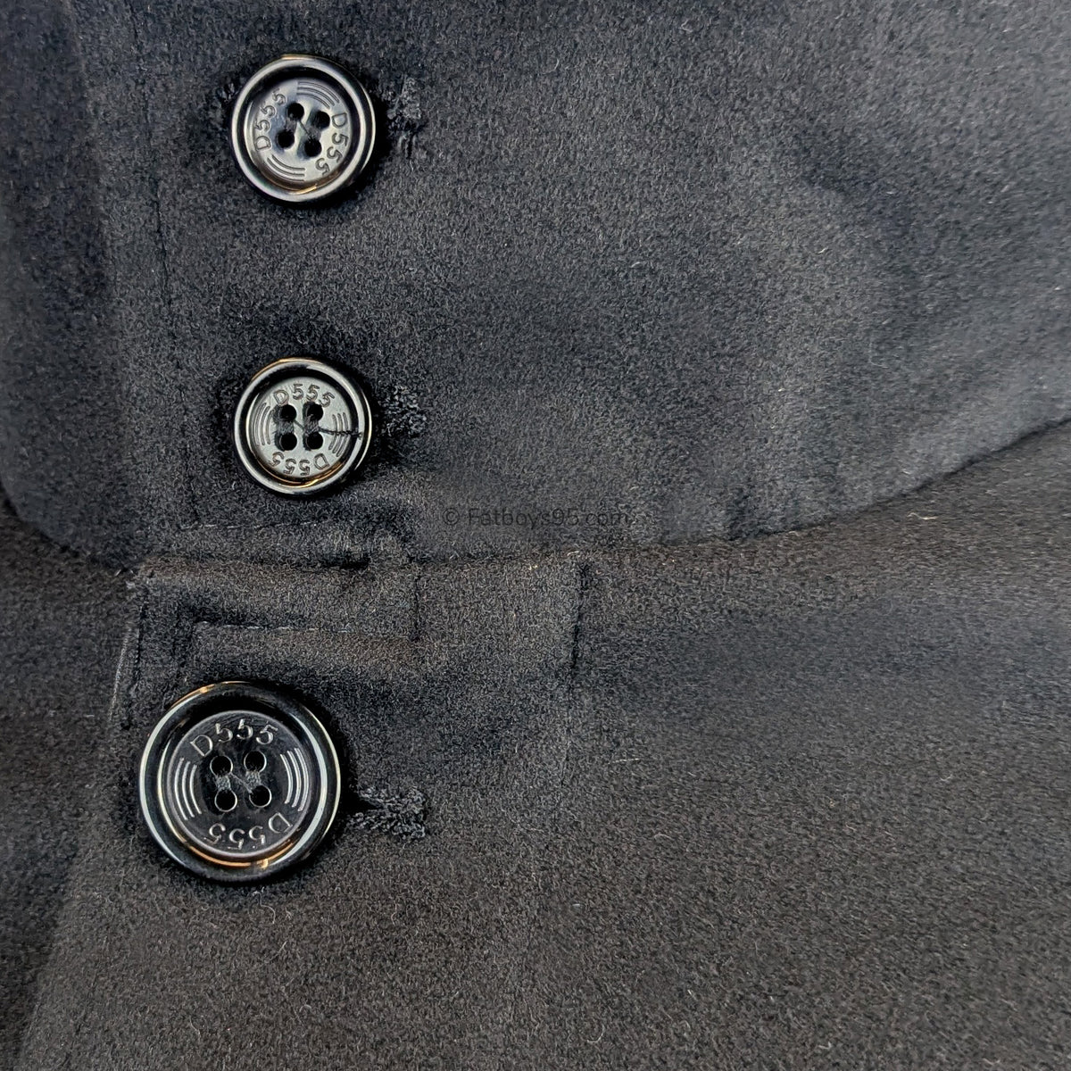 D555 Melton Overcoat - Elton (302006) - Black 6