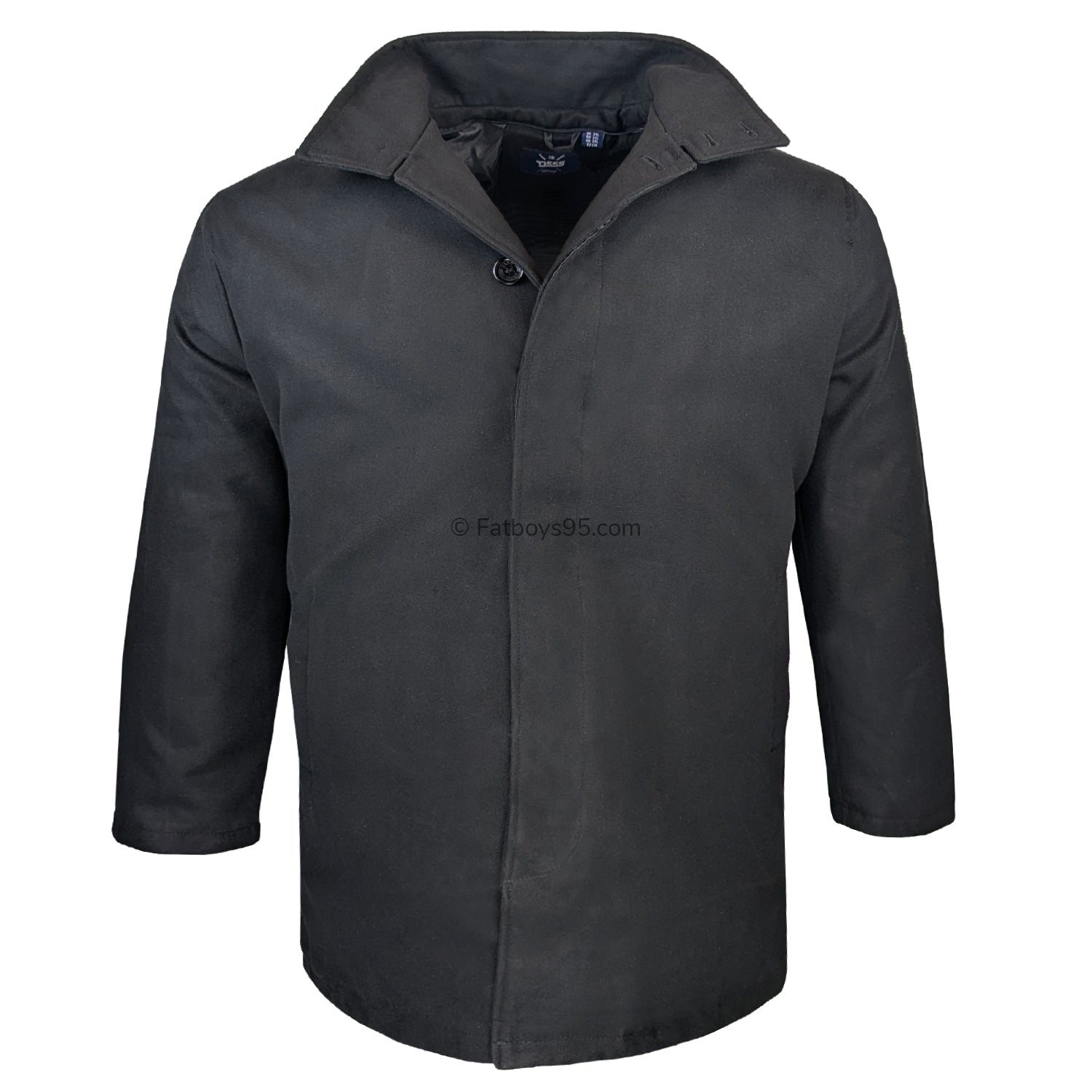 D555 Melton Overcoat - Elton (302006) - Black 3