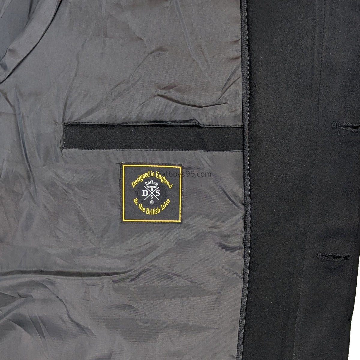 D555 Melton Overcoat - Elton (302006) - Black 9
