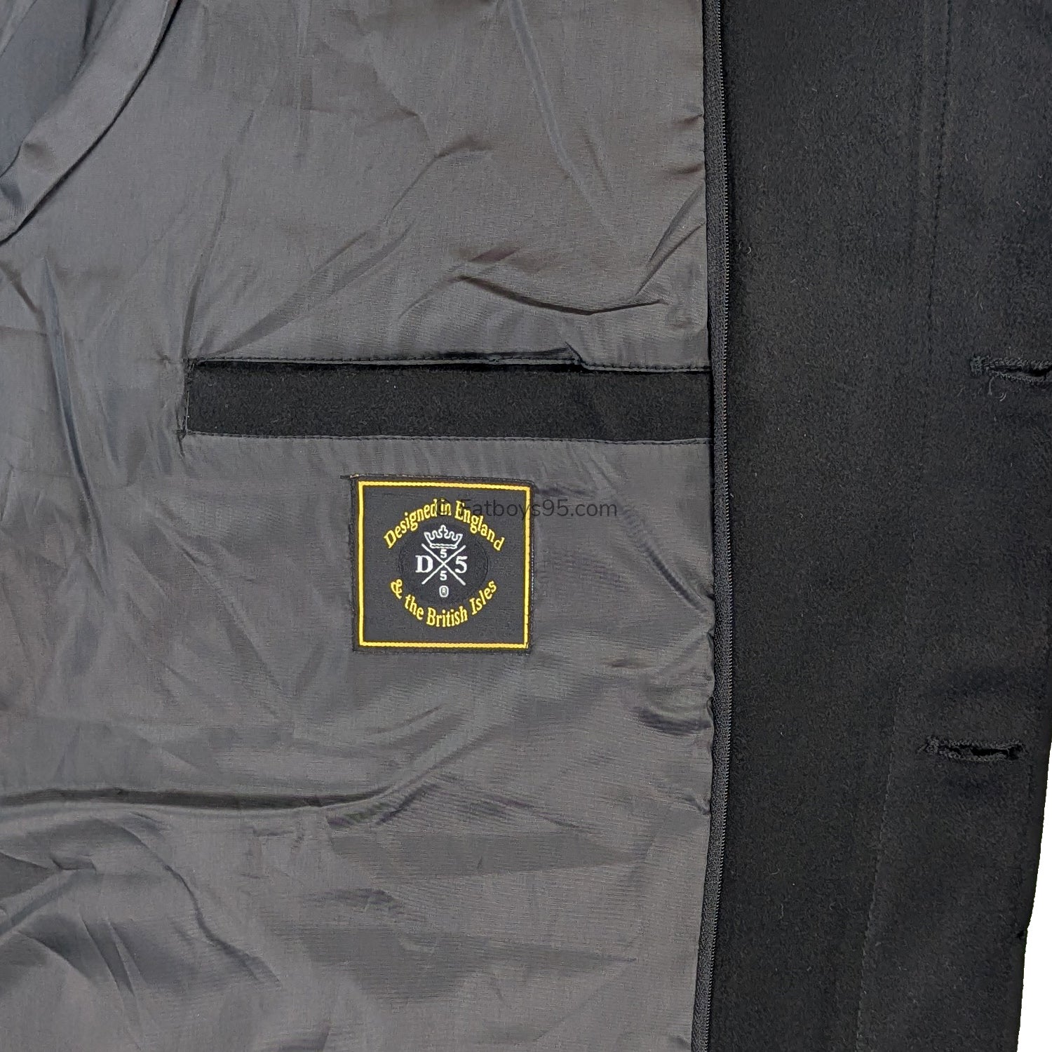 D555 Melton Overcoat - Elton (302006) - Black 9