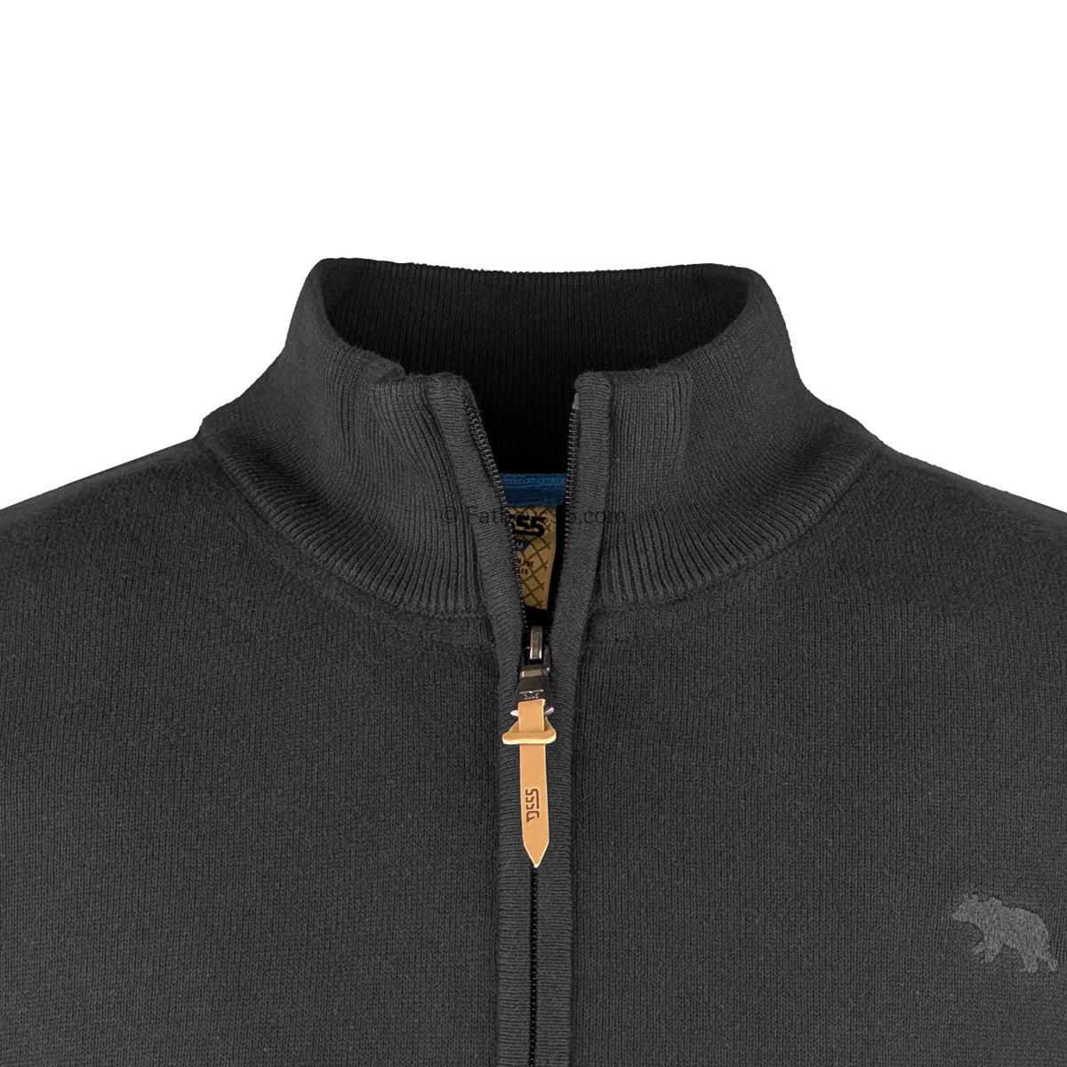 D555 Full Zip Jumper - Franco 1 (801413) - Black 2