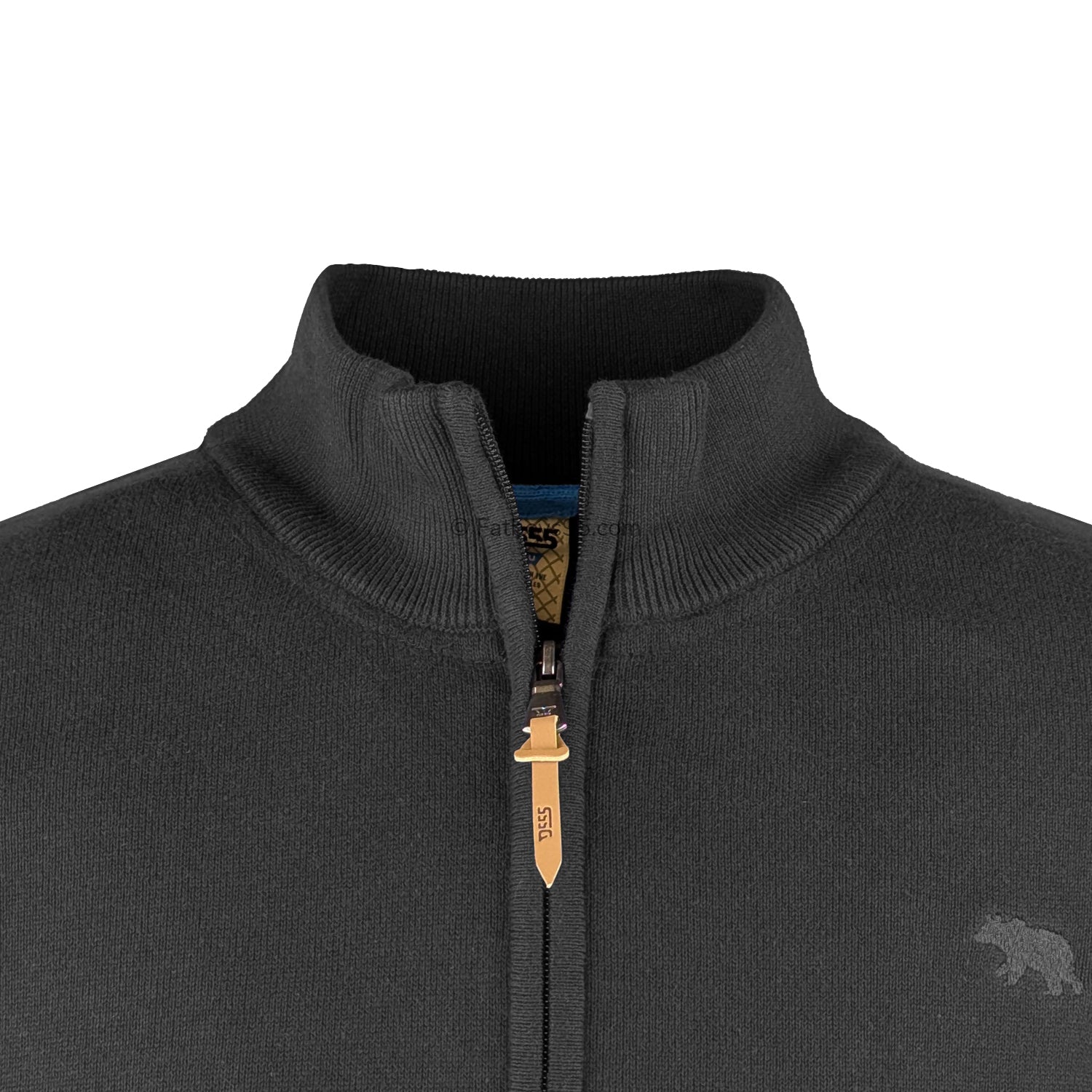 D555 Full Zip Jumper - Franco 1 (801413) - Black 2