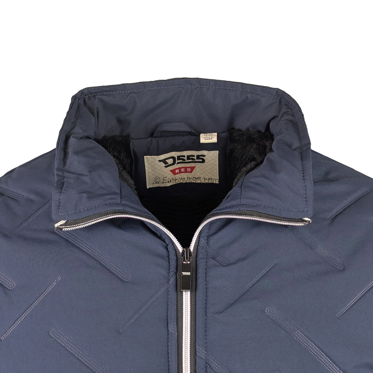D555 Puffer Jacket with Sherpa Lining - Gainsborough (301811) - Navy 2