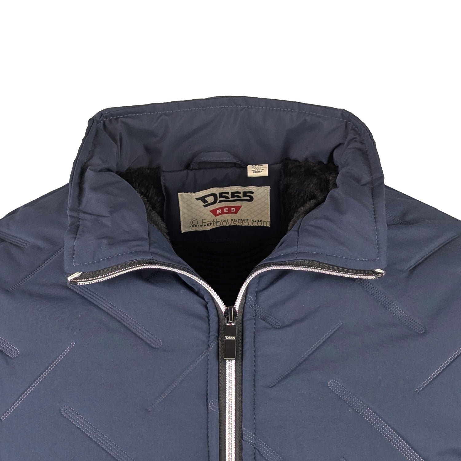 D555 Puffer Jacket with Sherpa Lining - Gainsborough (301811) - Navy 2