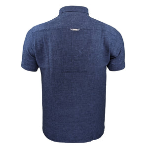D555 S/S Linen Shirt - Girton (101511) - Navy 3