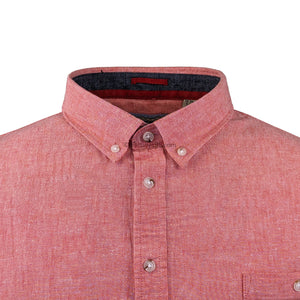 D555 S/S Linen Shirt - Hazelwood 2 (101513) - Salmon 2