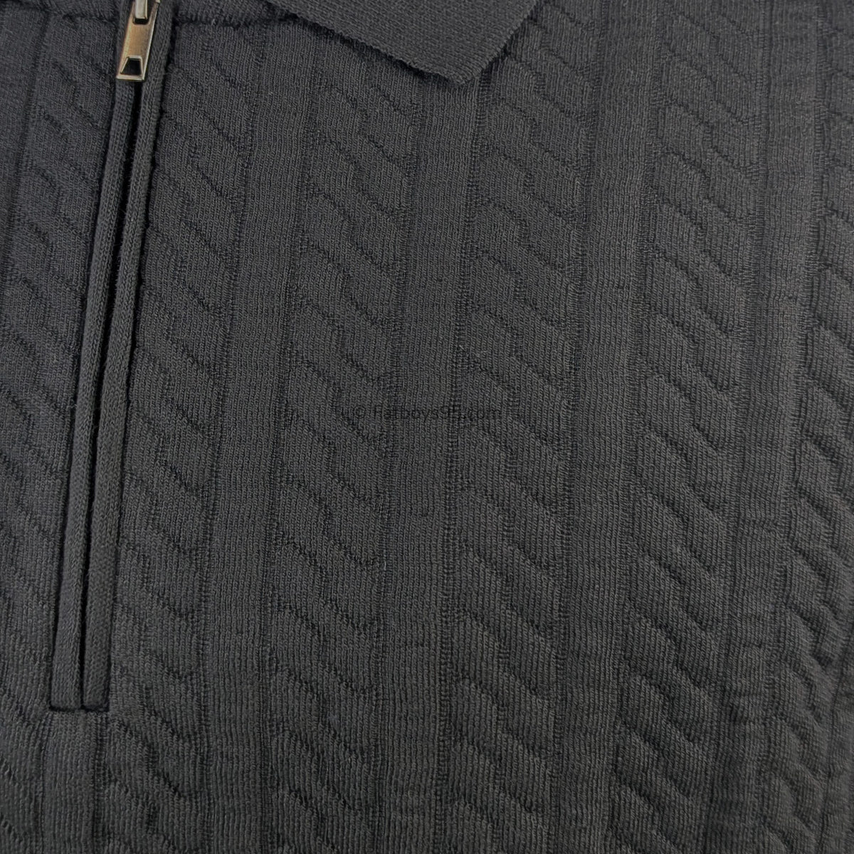 D555 1/4 Zip Polo - Kennedy (611911) - Black 3