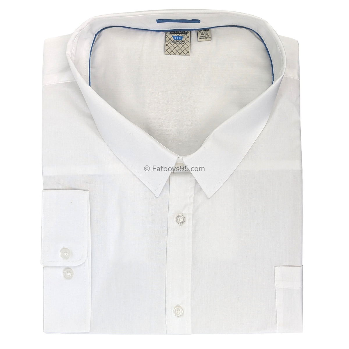 D555 Plain L/S Shirt - KS11404 - Aiden - White 1