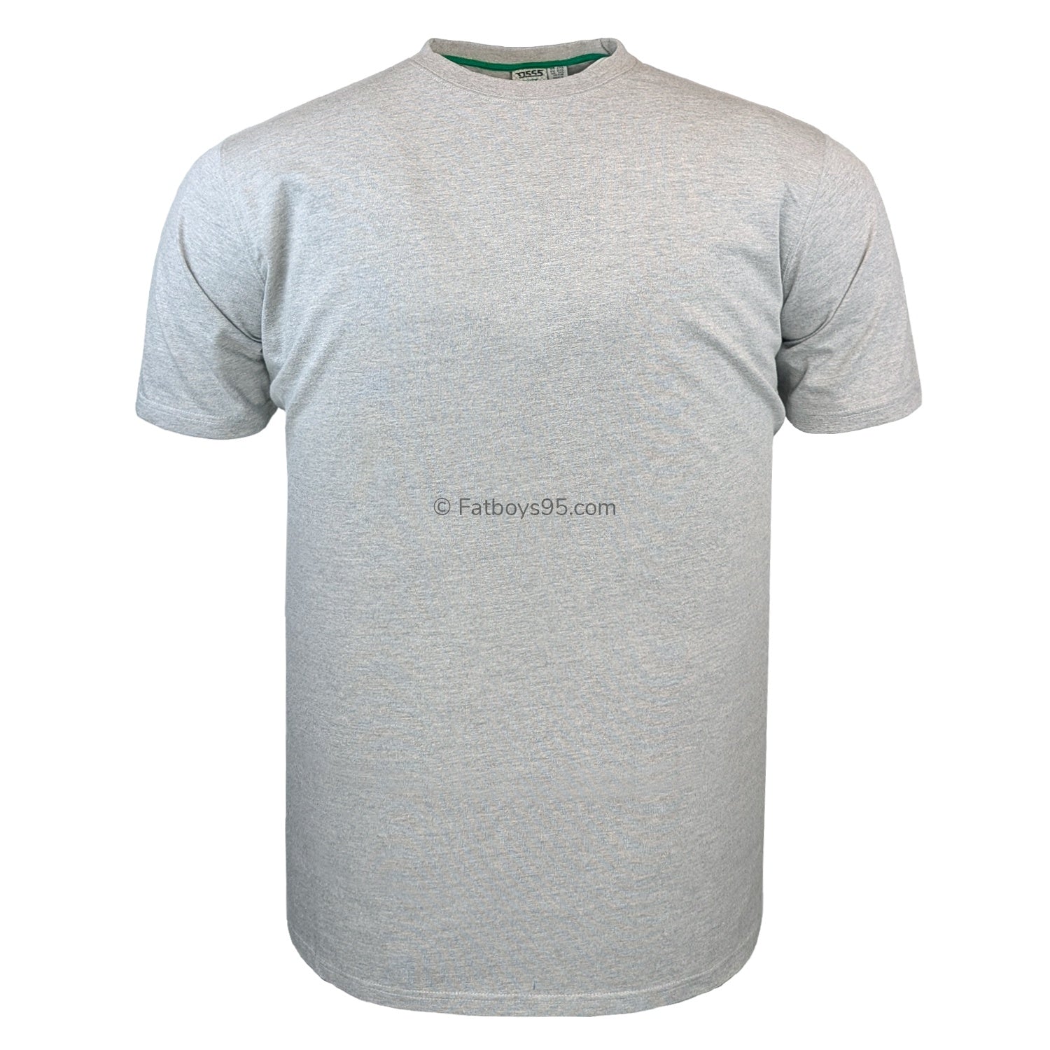 D555 Plain Round Neck T-Shirt - KS16581 - Flyers - Grey Marl 1