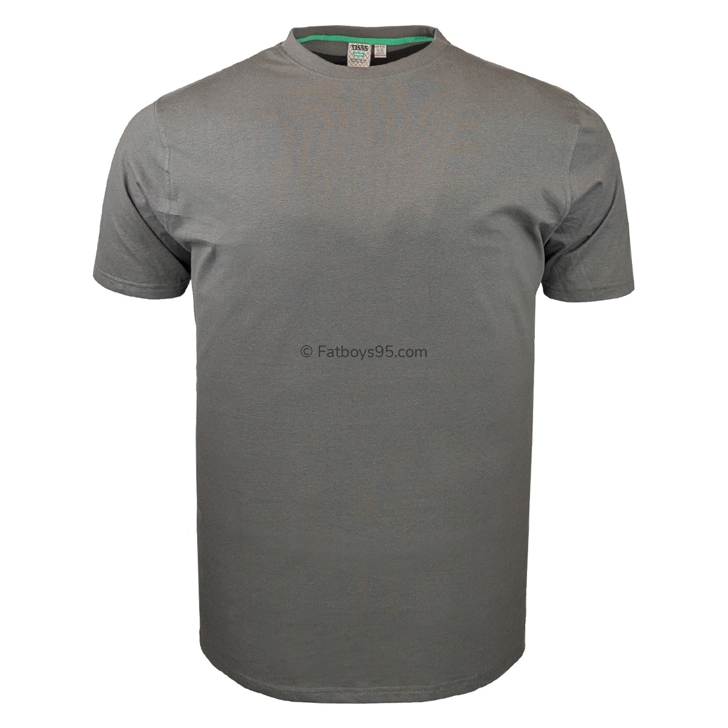 D555 Plain Round Neck T-Shirt - KS16581 - Khaki 1