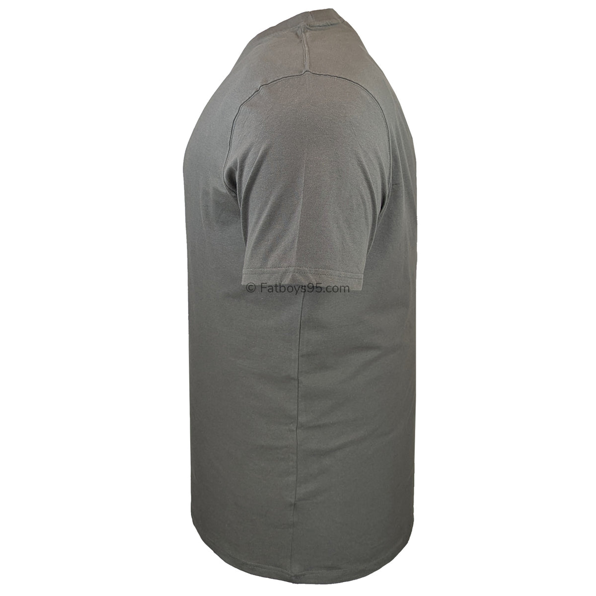 D555 Plain Round Neck T-Shirt - KS16581 - Khaki 4