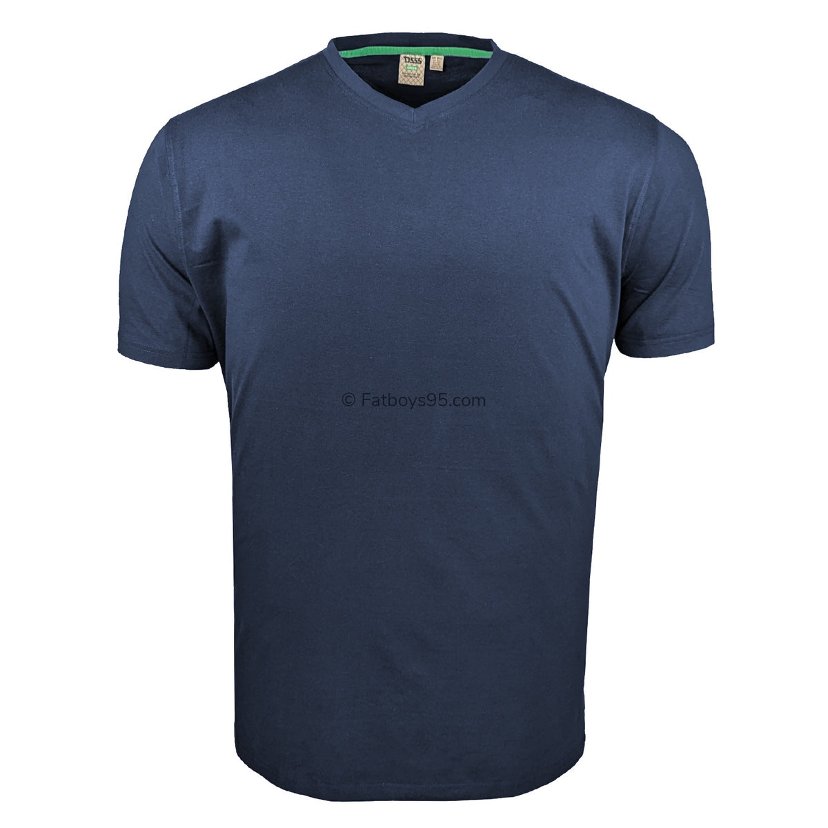 D555 Plain V Neck T-Shirt - KS16582 - Navy 1