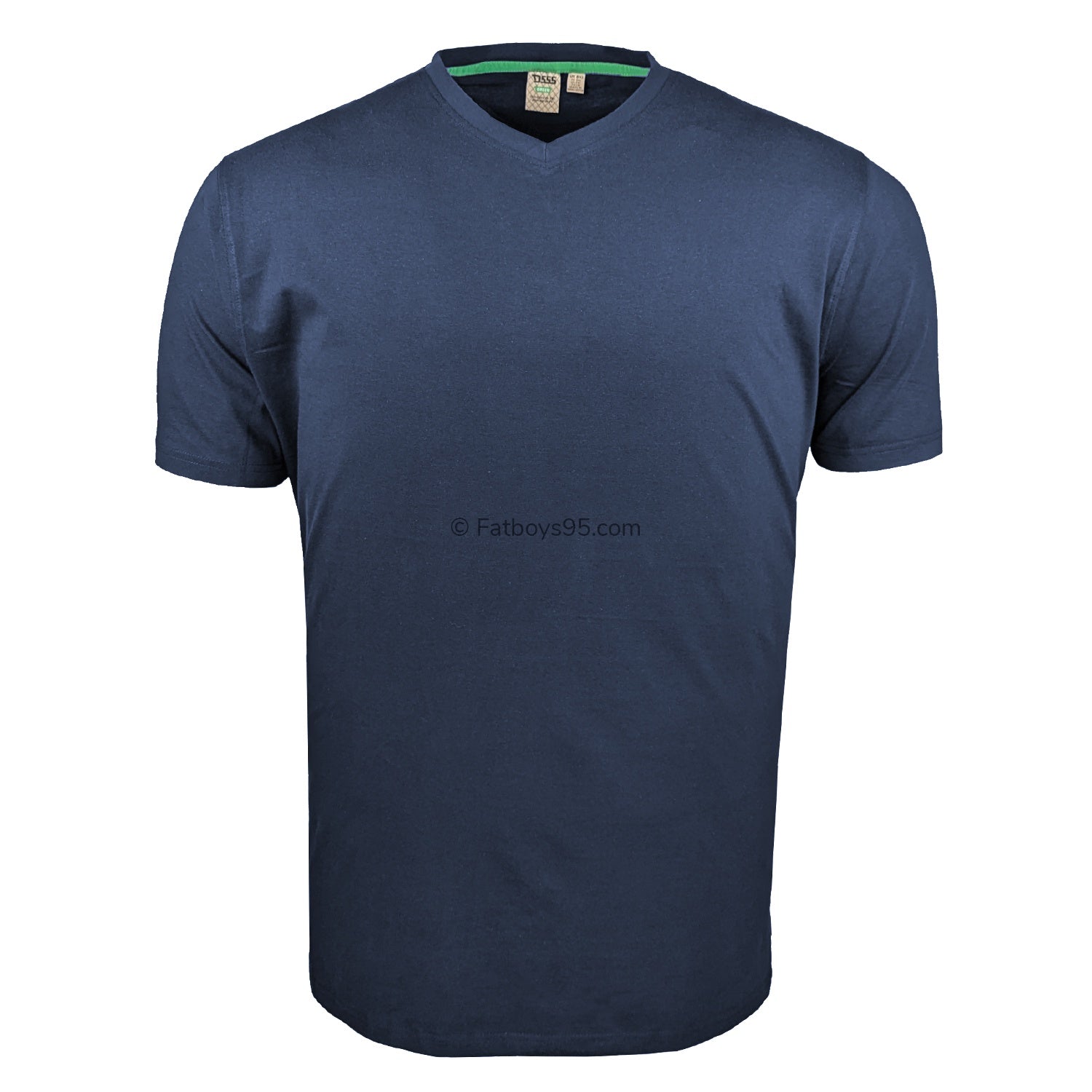 D555 Plain V Neck T-Shirt - KS16582 - Navy 1