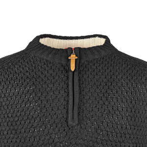 D555 Knitted Quarter Zip Jumper - KS18106 - Preston - Black 2