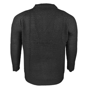D555 Knitted Quarter Zip Jumper - KS18106 - Preston - Black 3
