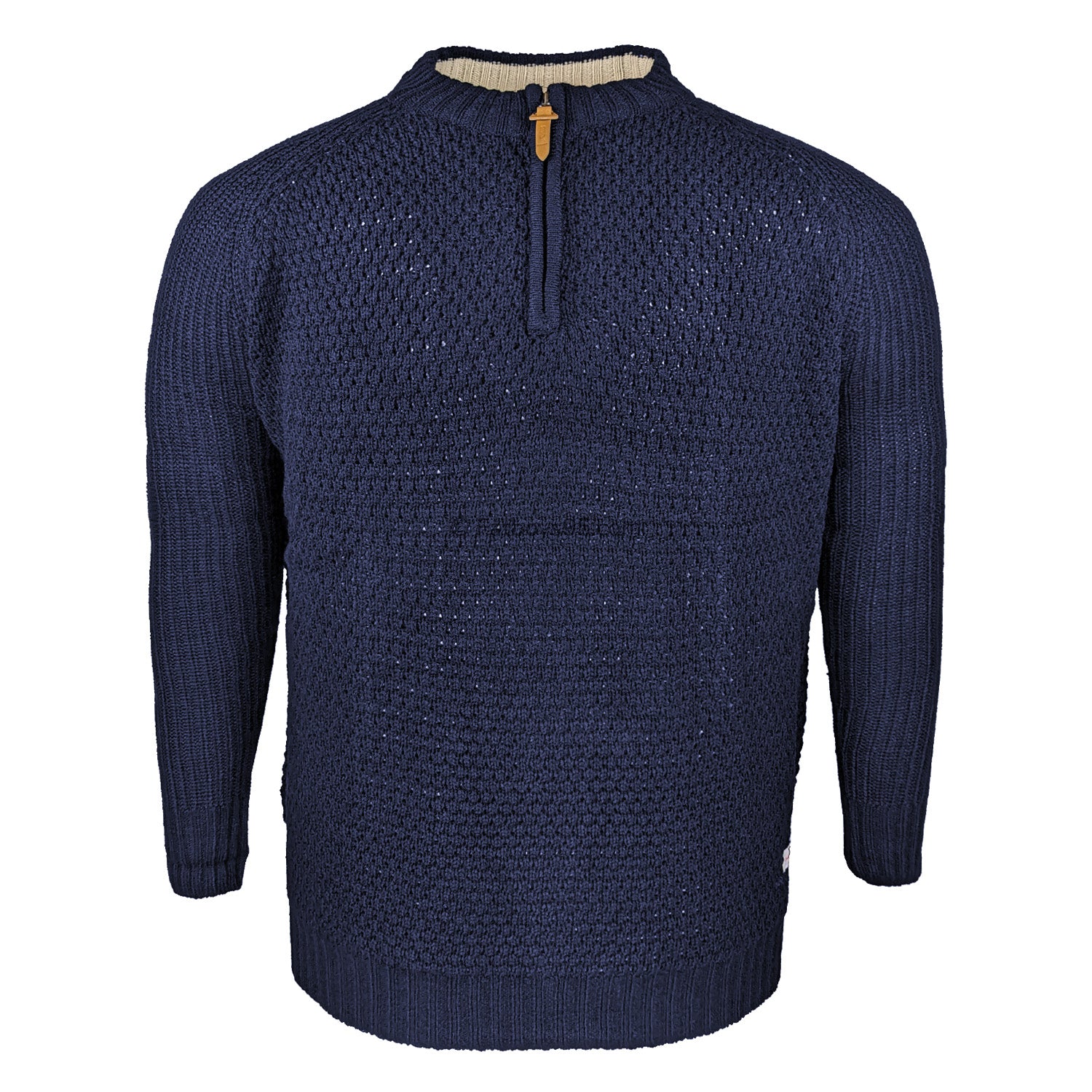 D555 Knitted Quarter Zip Jumper - KS18106 - Preston - Navy 1