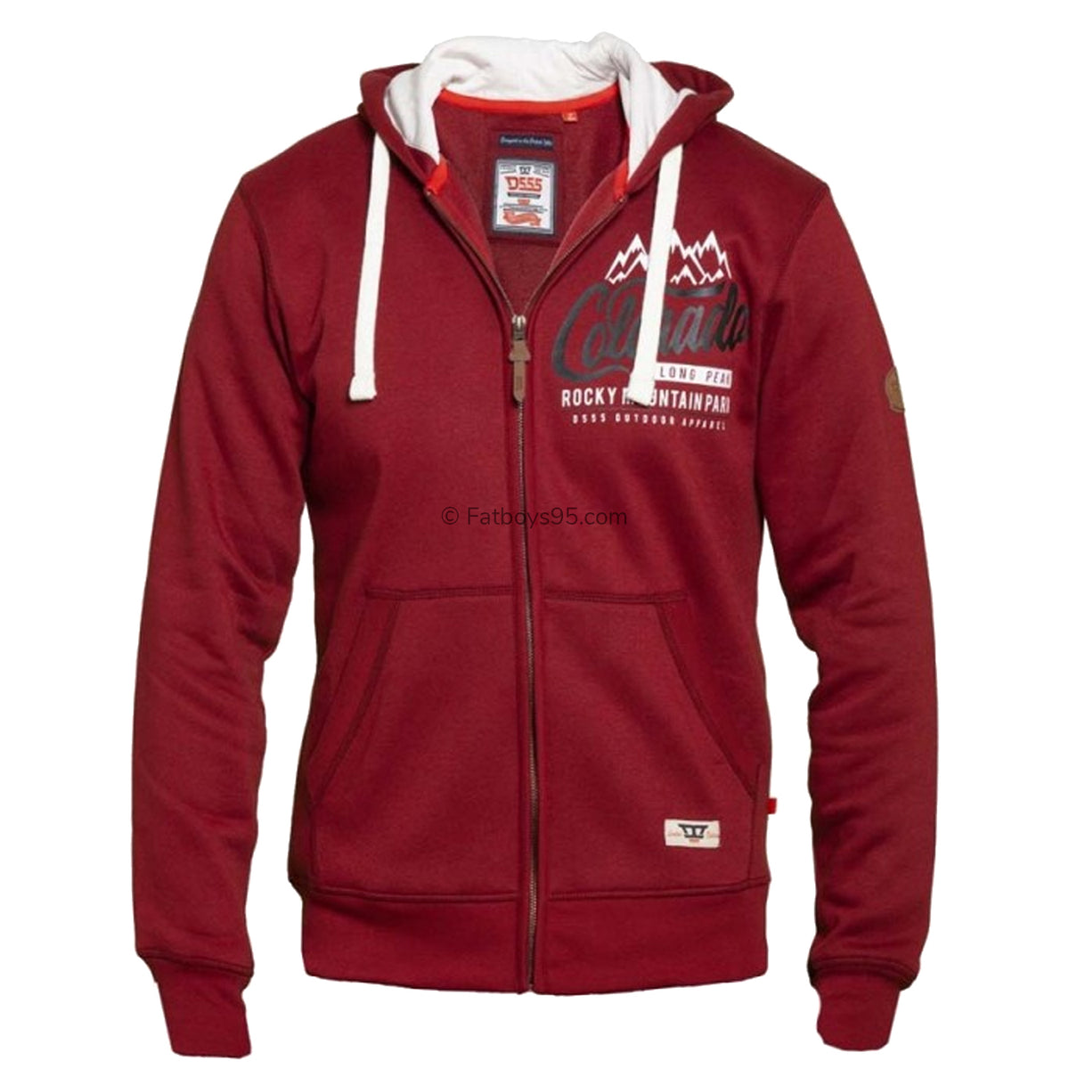 D555 Full Zip Hoody - KS60462 - Durham - Red 1