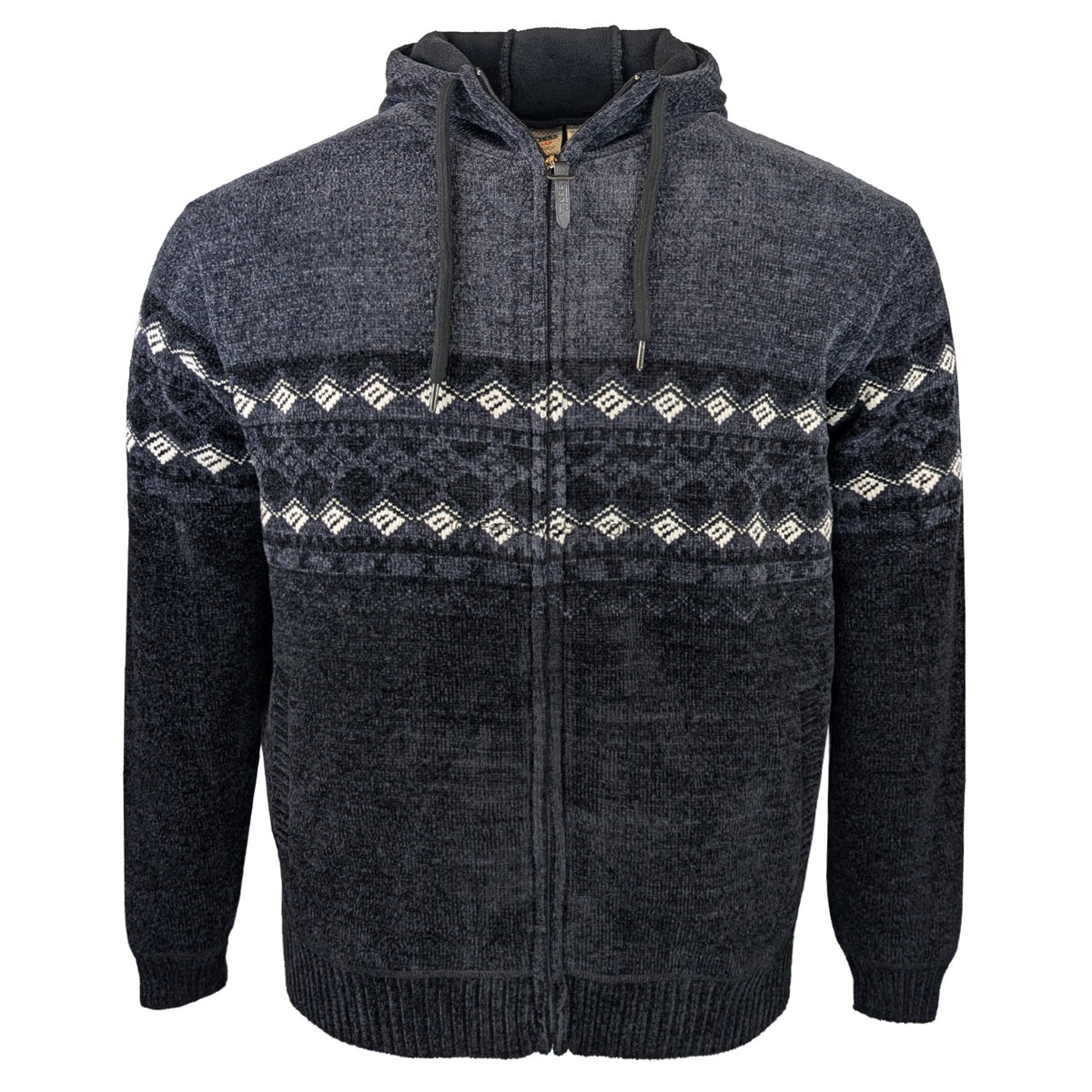 D555 Knitted Full Zip Hoody - Lance (802008) - Black 1