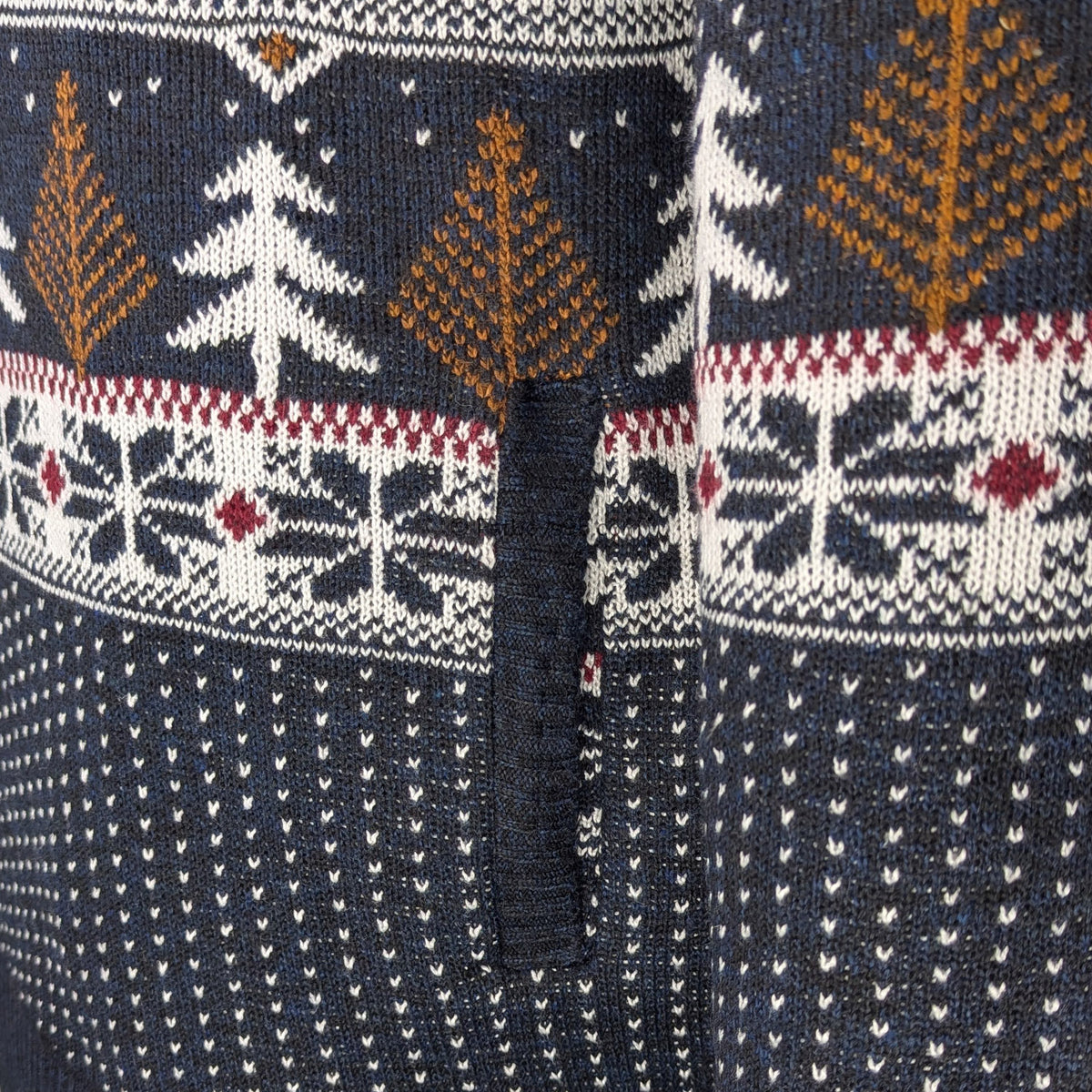 D555 1/4 Zip Xmas Jumper - Nicholas (801800) - Navy 5