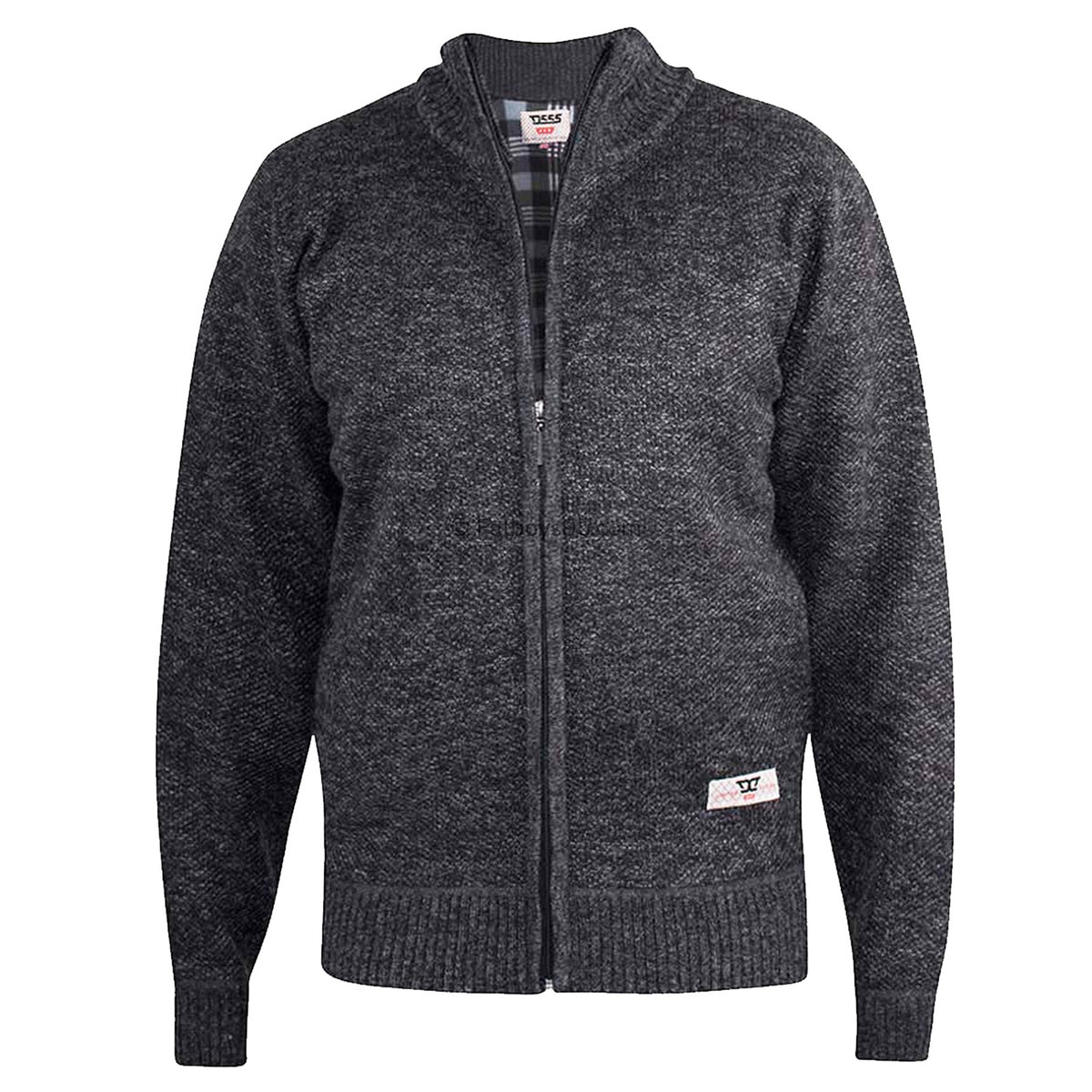 D555 Full Zip Sweater - Sherwood - Black Marl 1