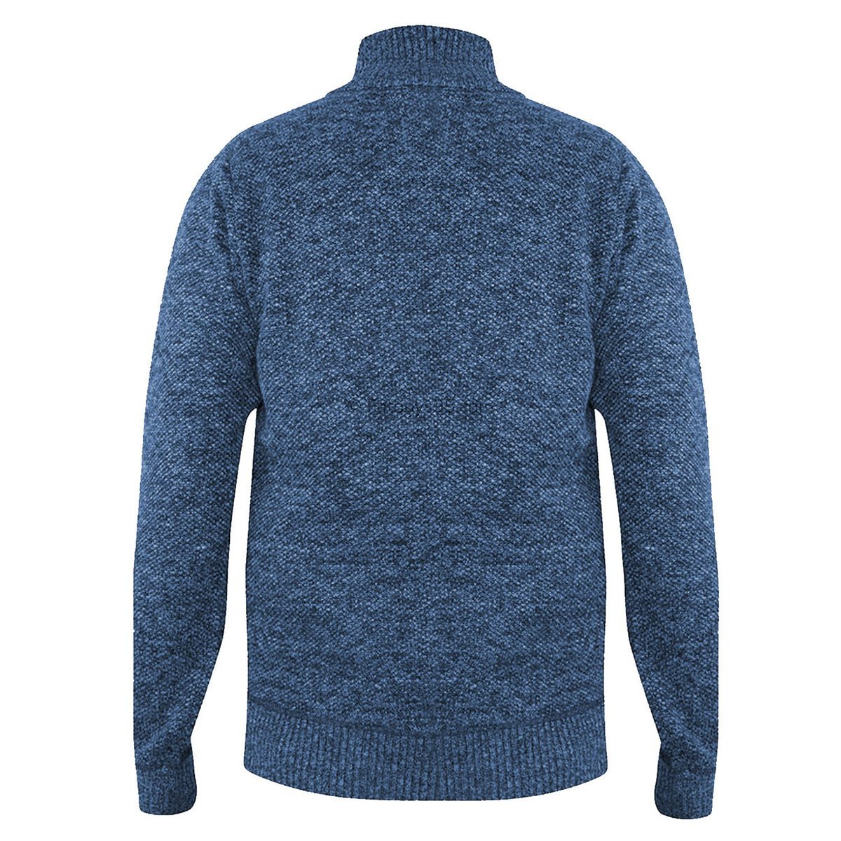 D555 Quarter Button / Zip Sweater - Wilmington - Blue Marl 2