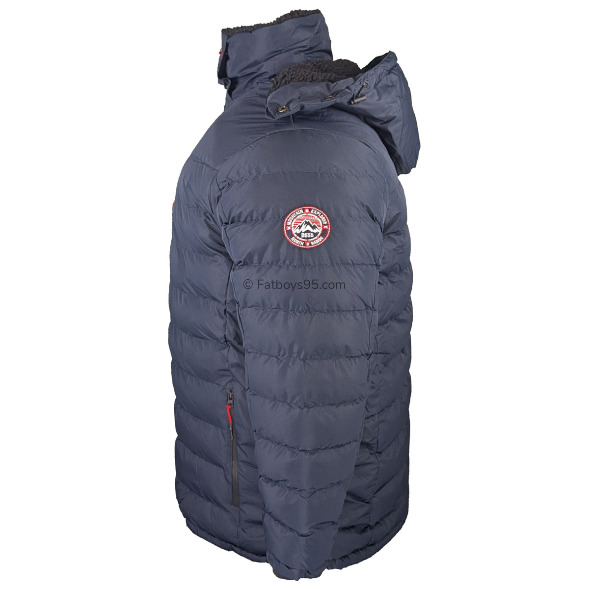 D555 Padded Jacket with Sherpa Lining - Workington (301809) - Navy 7