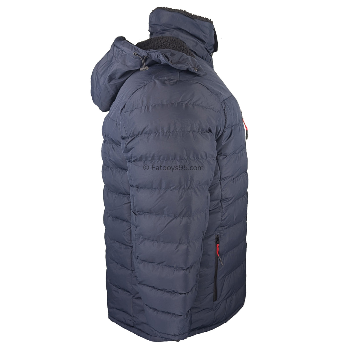 D555 Padded Jacket with Sherpa Lining - Workington (301809) - Navy 8