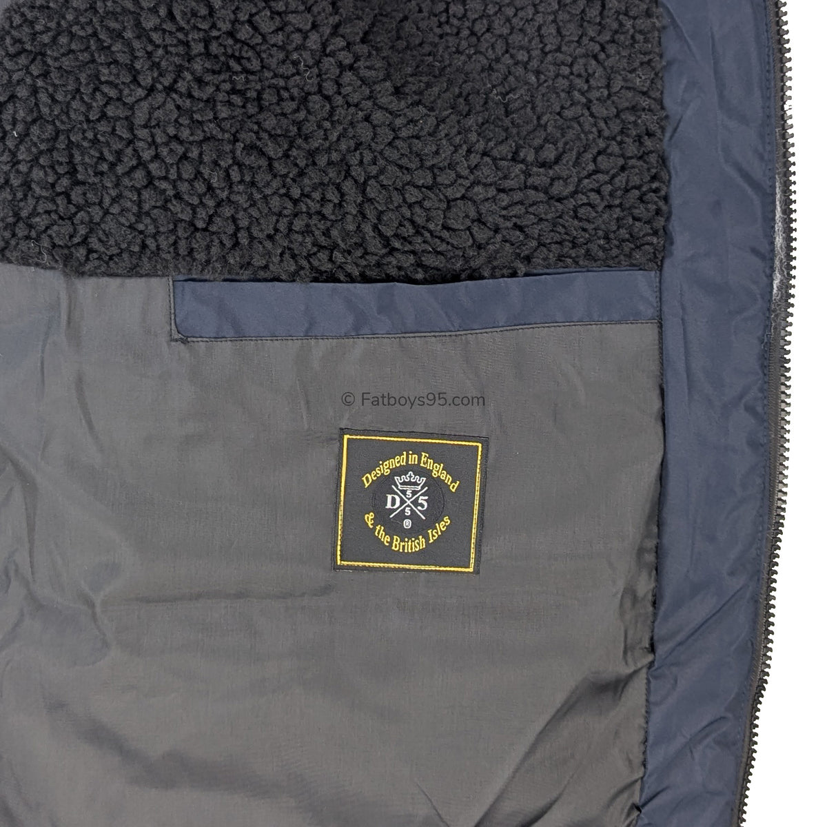 D555 Padded Jacket with Sherpa Lining - Workington (301809) - Navy 9