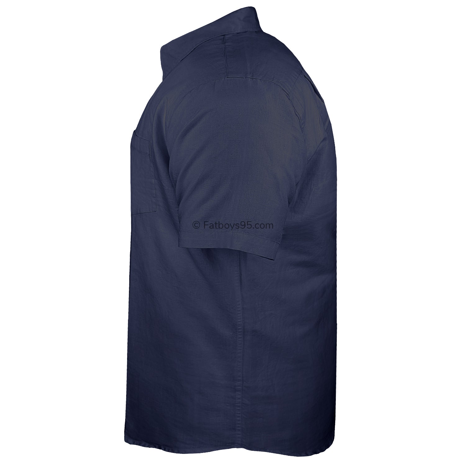 Ed Baxter Linen S/S Shirt - EB155 - Navy 3