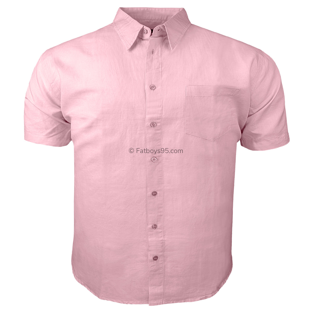 Ed Baxter Linen S/S Shirt - EB155 - Pink 1