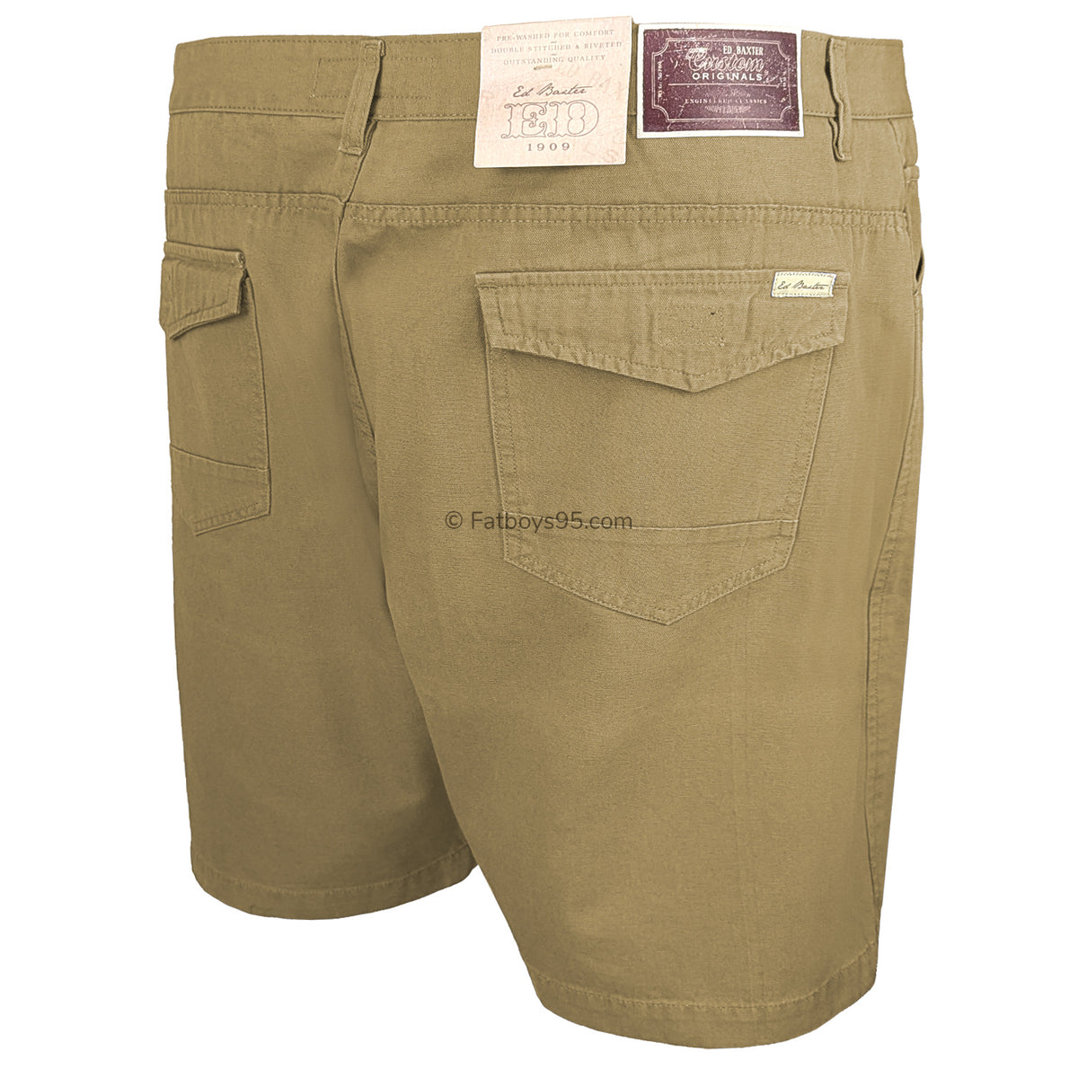 Ed Baxter Canvas Shorts - EB317 - Jose - Taupe 6