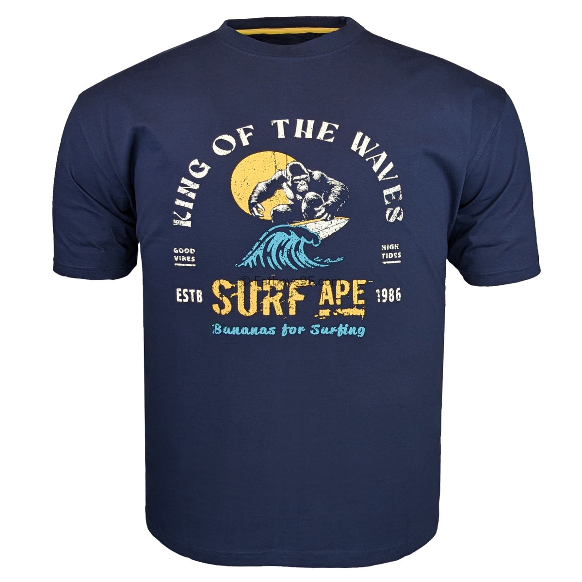 Ed Baxter Surf Ape T-Shirt - EB474 - Navy 1