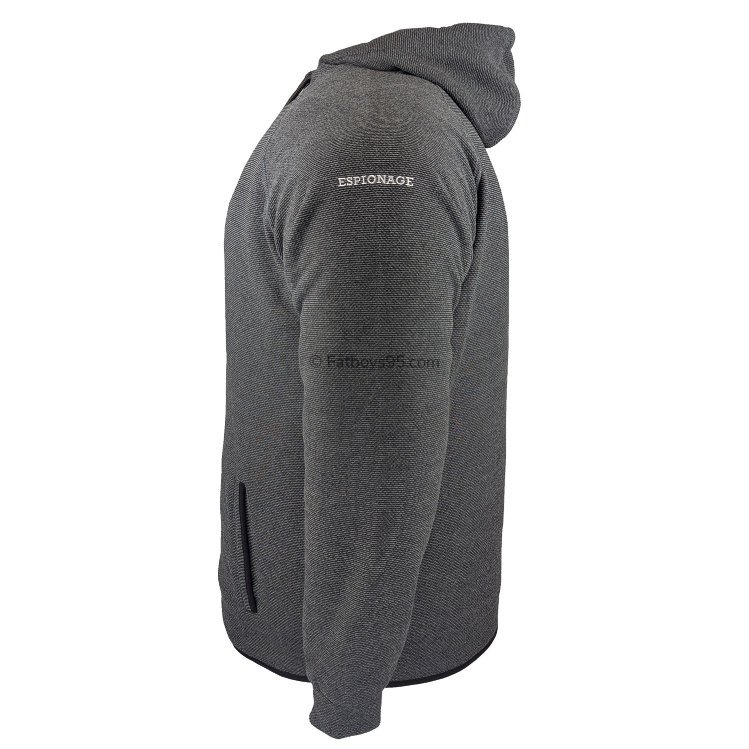 Espionage Textured 1/4 Zip Hoody - FL036 - Charcoal 5