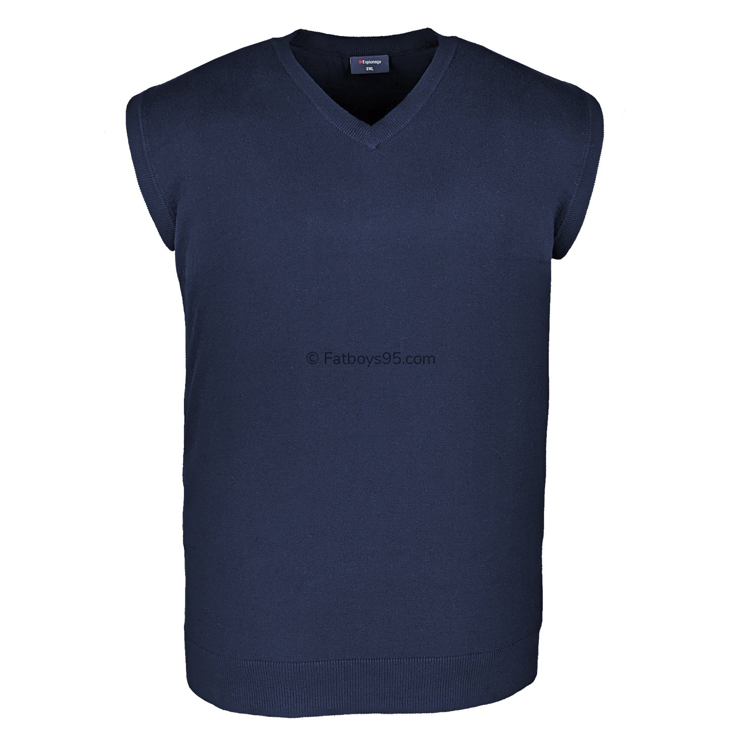 Espionage V Neck Sleeveless Pullover - KW012 - Navy 1