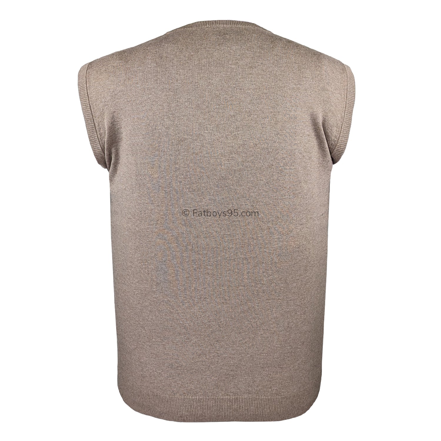 Espionage V Neck Sleeveless Pullover - KW027 - Oatmeal 2