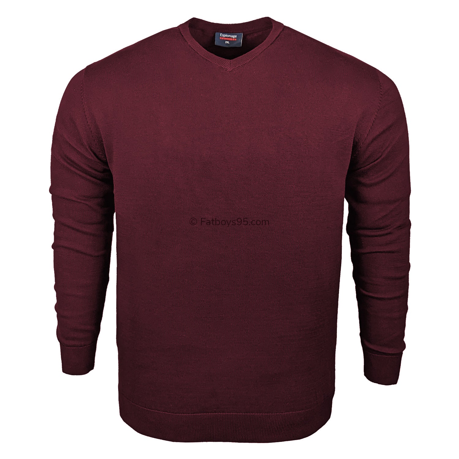 Espionage V Neck Pullover - KW031 - Brick 1