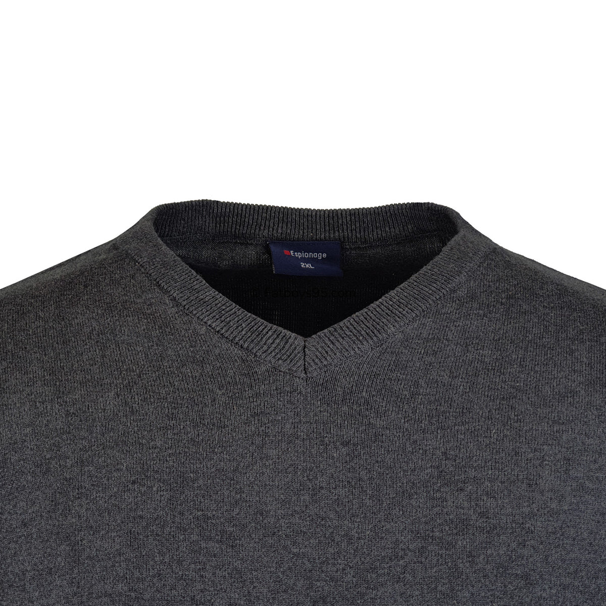Espionage V Neck Pullover - KW031 - Charcoal 2
