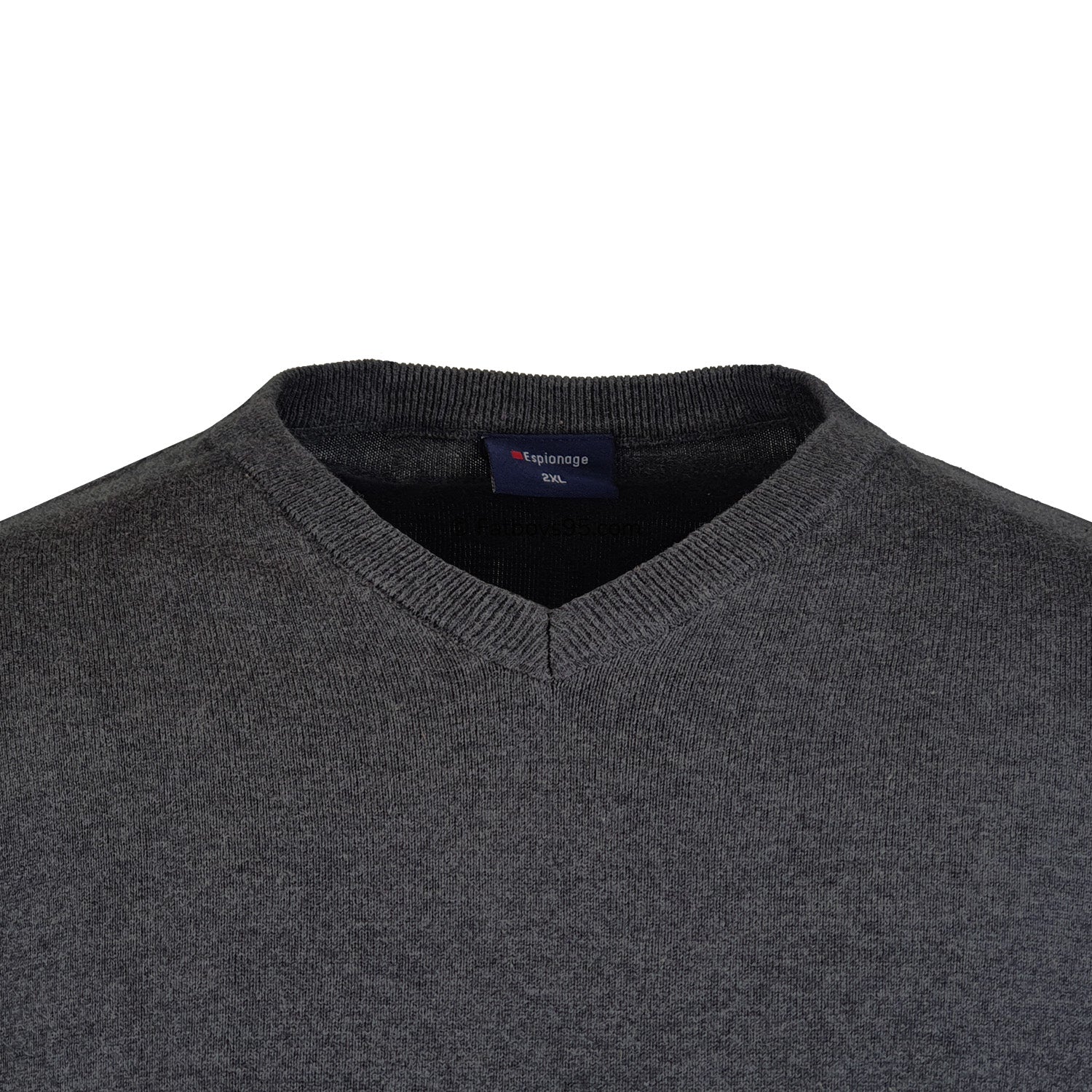 Espionage V Neck Pullover - KW031 - Charcoal 2