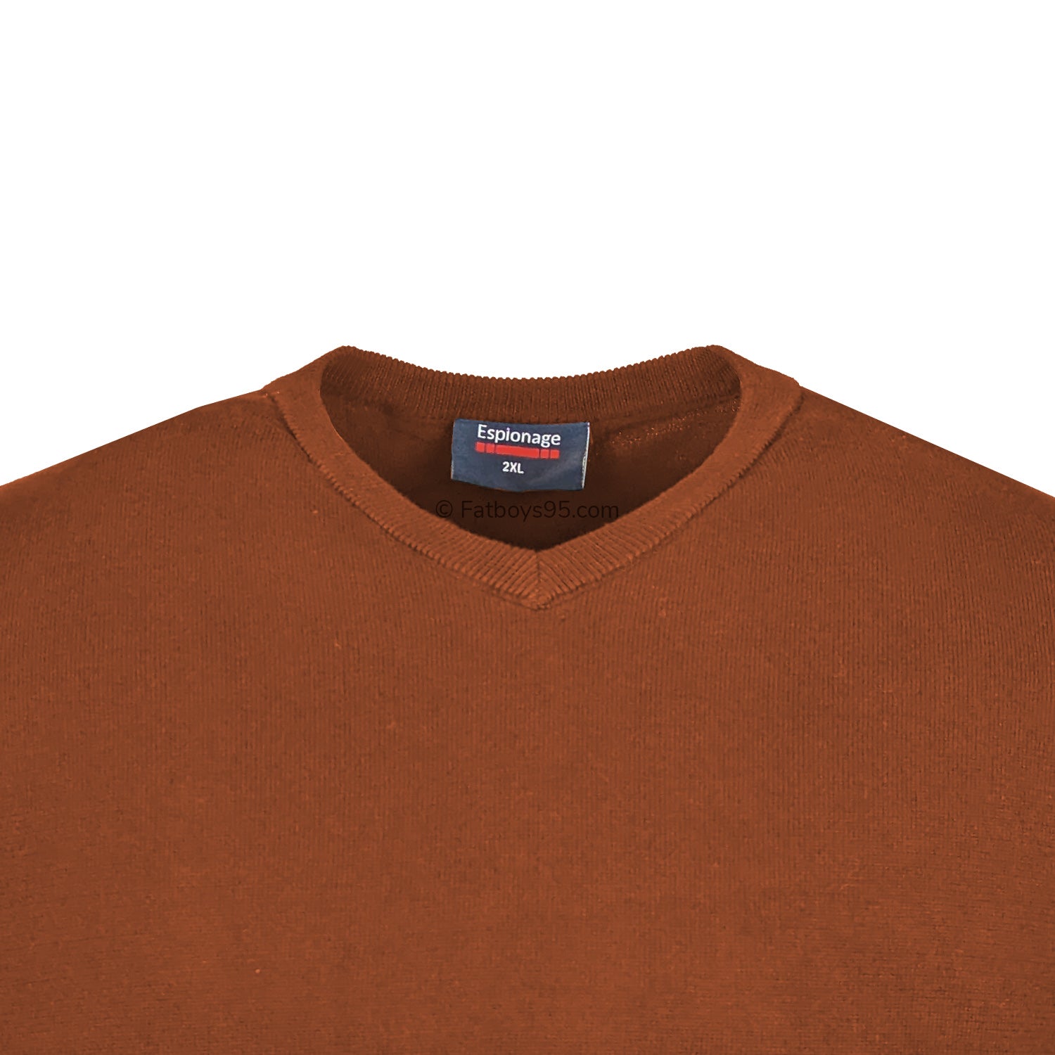 Espionage V Neck Pullover - KW031 - Rust 2