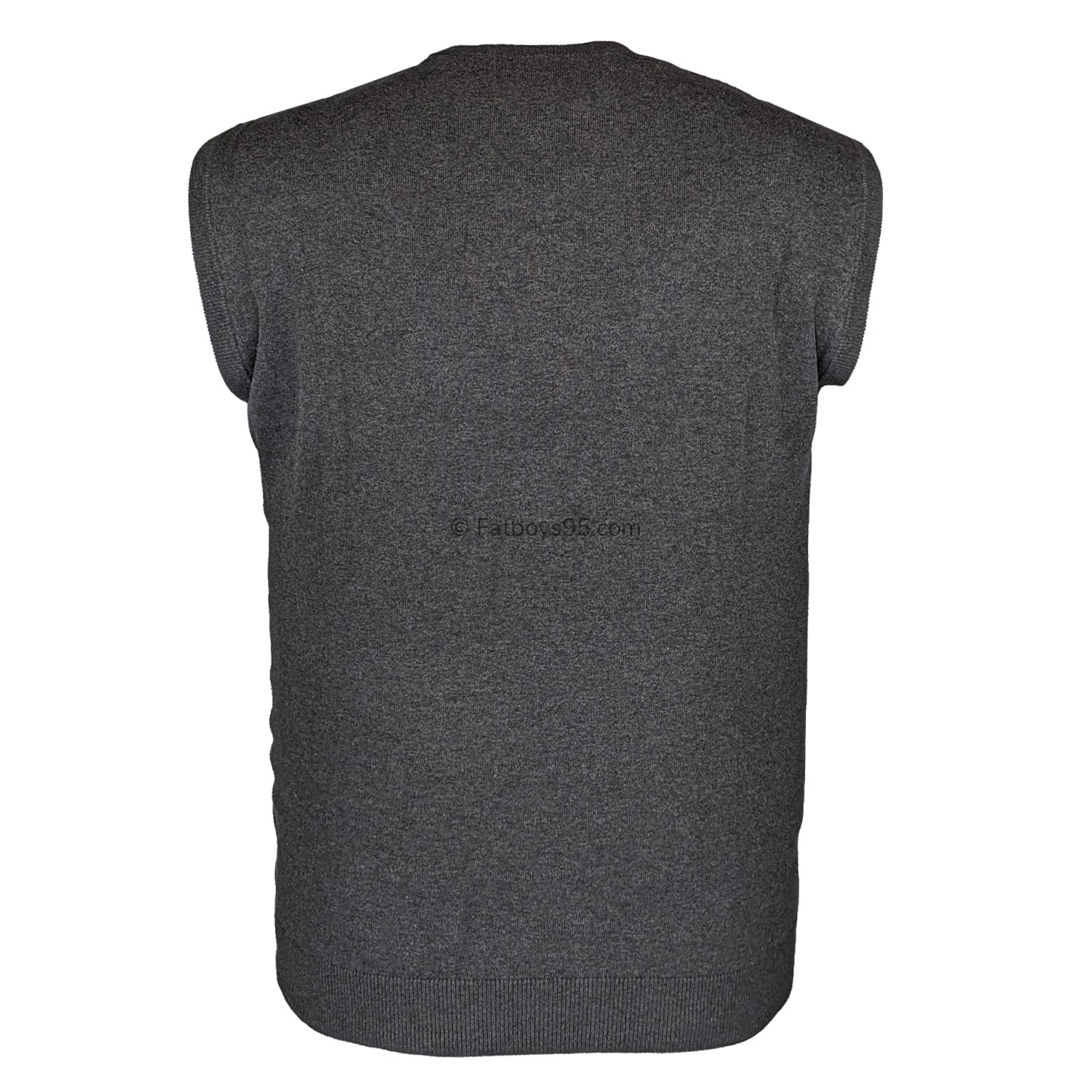 Espionage V Neck Sleeveless Pullover - KW032 - Charcoal Marl 3