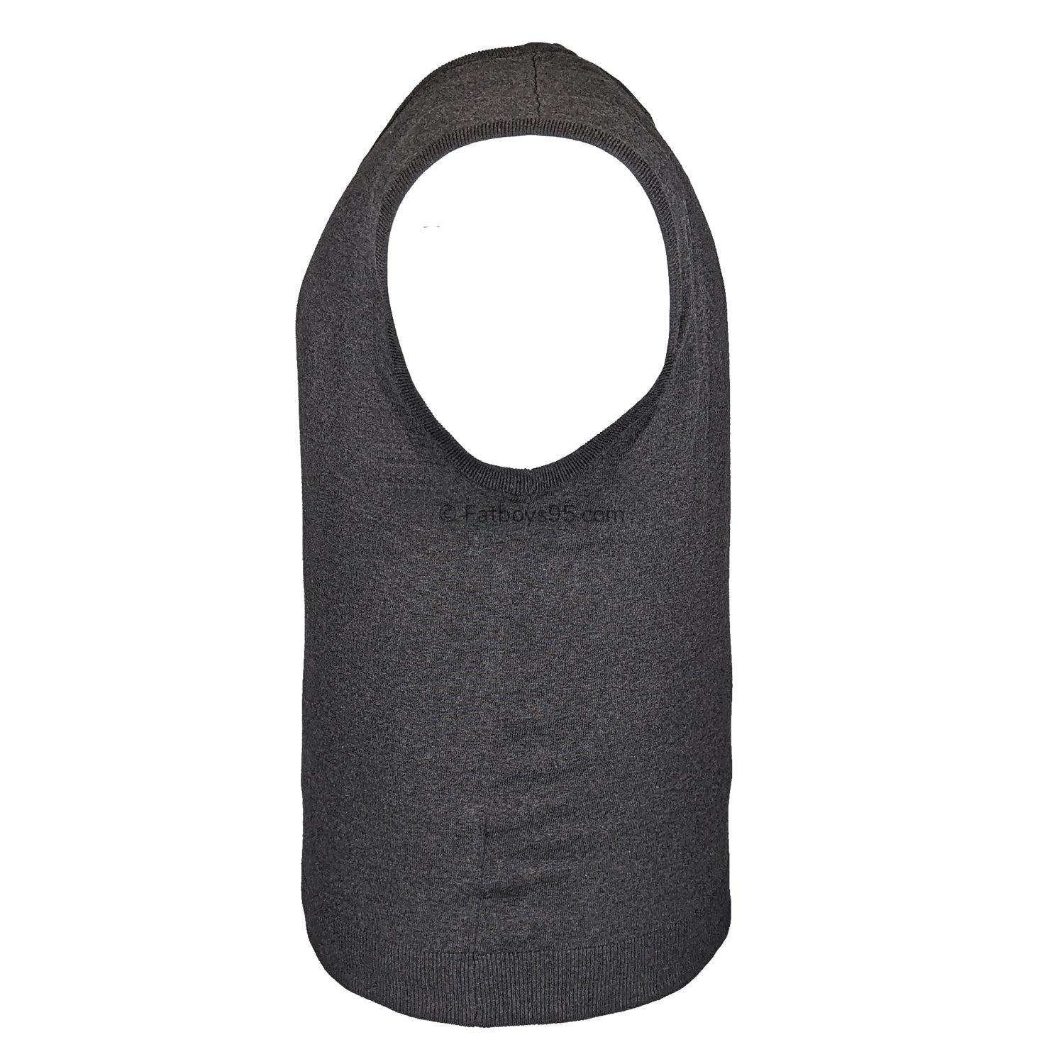 Espionage V Neck Sleeveless Pullover - KW032 - Charcoal Marl 4