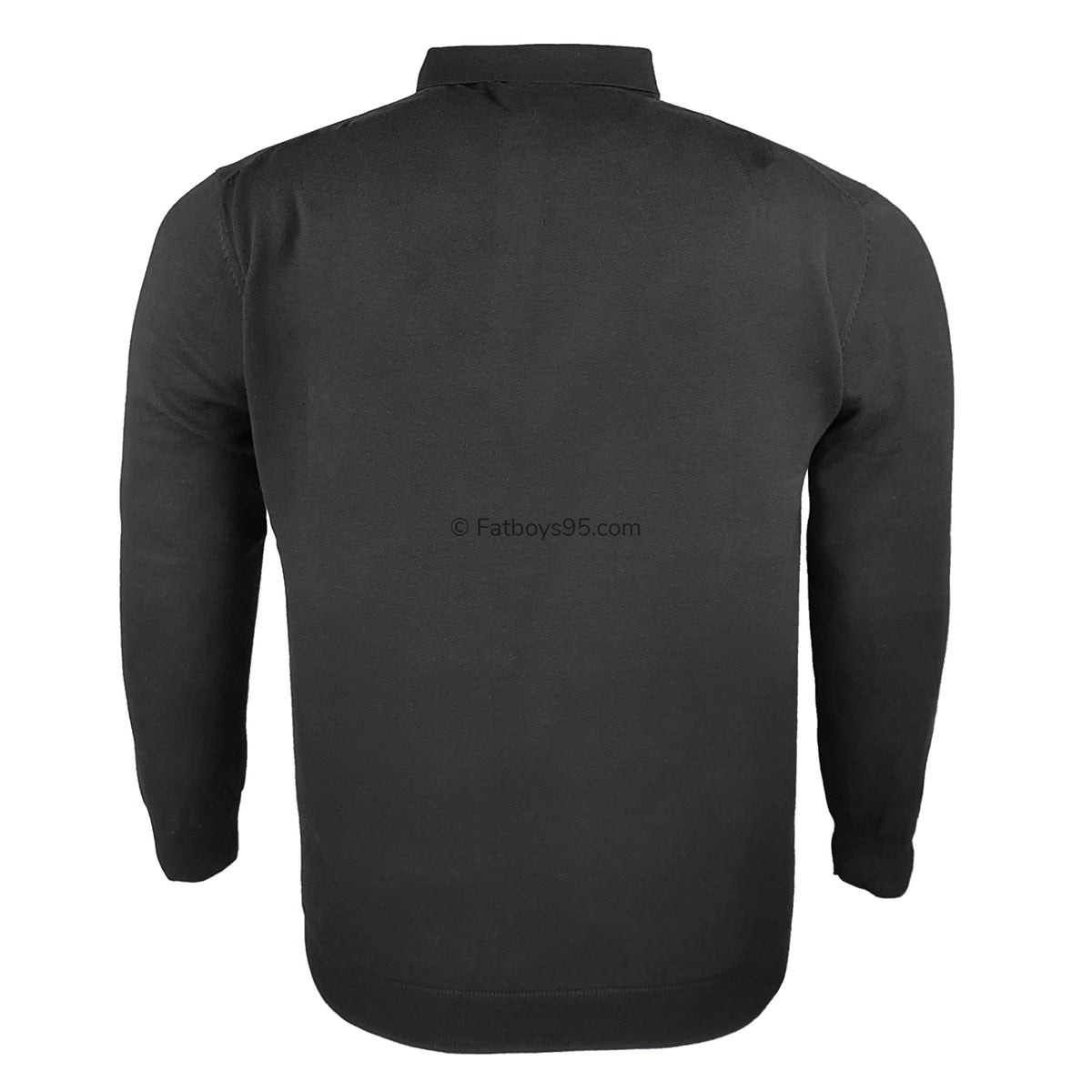Espionage Long Sleeve Polo Jumper - KW058 - Black 5