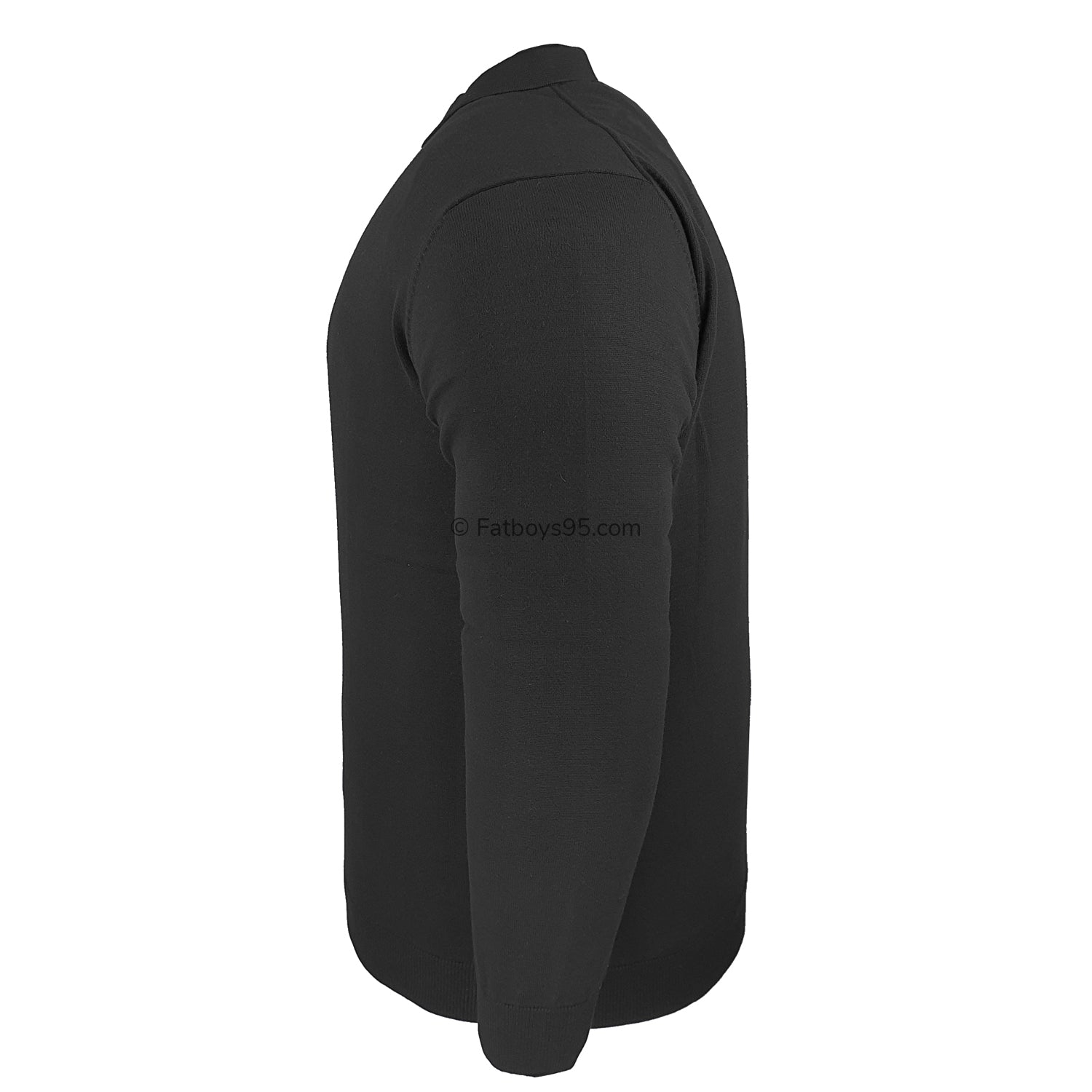 Espionage Long Sleeve Polo Jumper - KW058 - Black 6