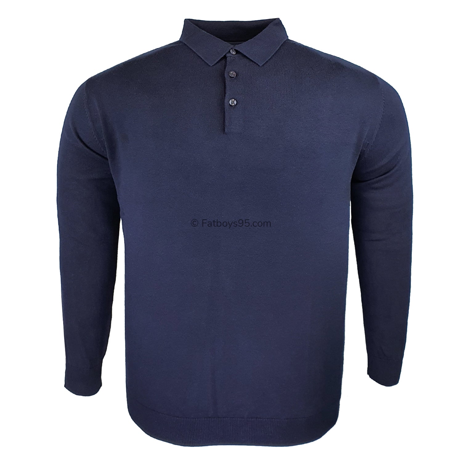 Espionage Long Sleeve Polo Jumper - KW058 - Navy 1