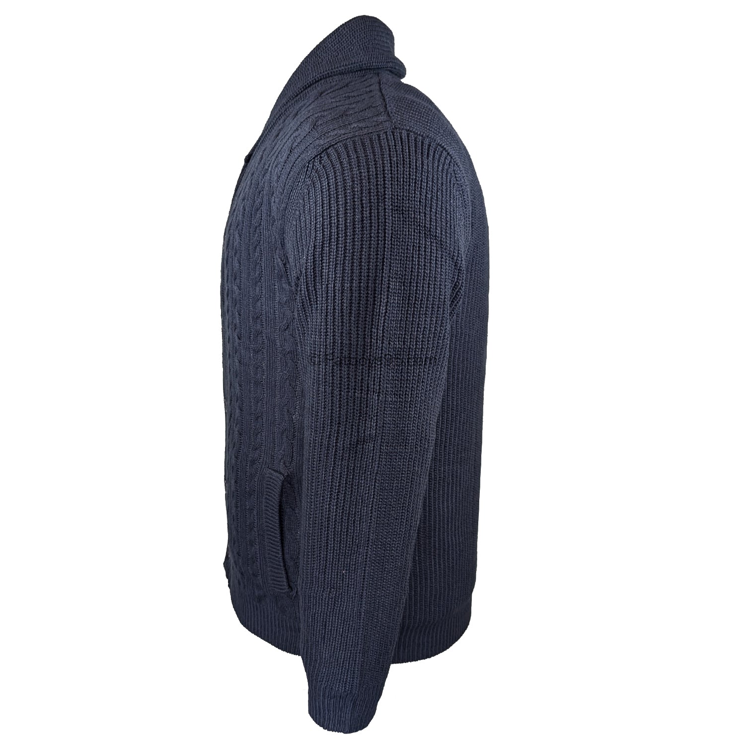 Espionage Cable Knit Cardigan - KW076 - Navy 4