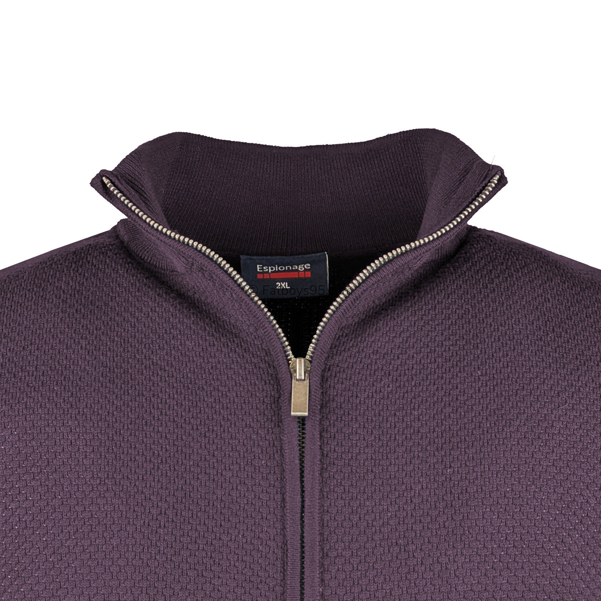 Espionage 1/4 Zip Jumper - KW077 - Burgundy 2