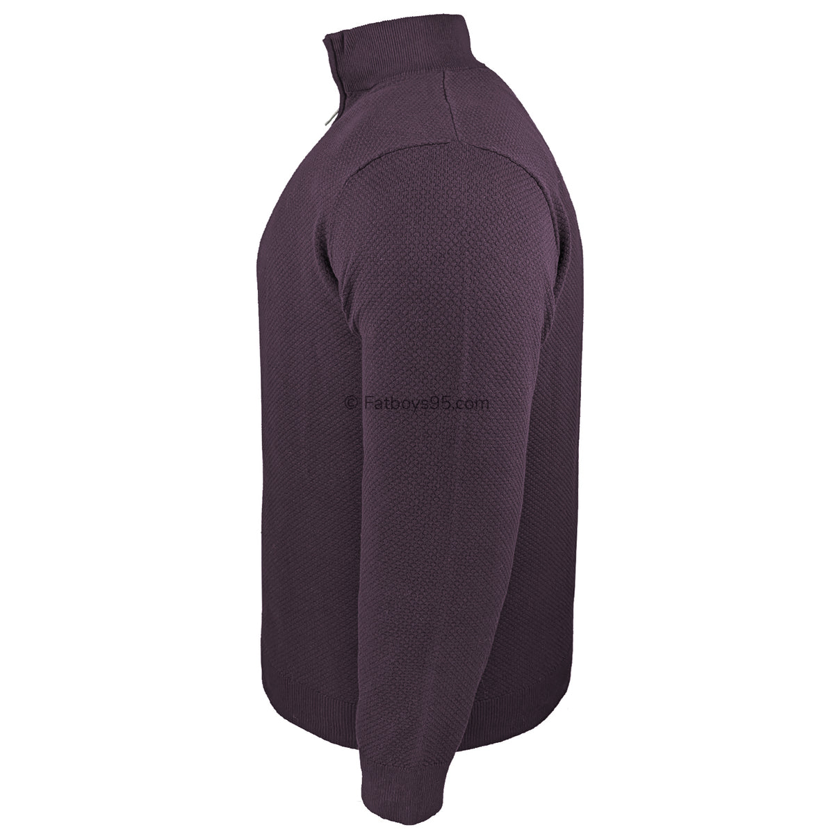 Espionage 1/4 Zip Jumper - KW077 - Burgundy 5